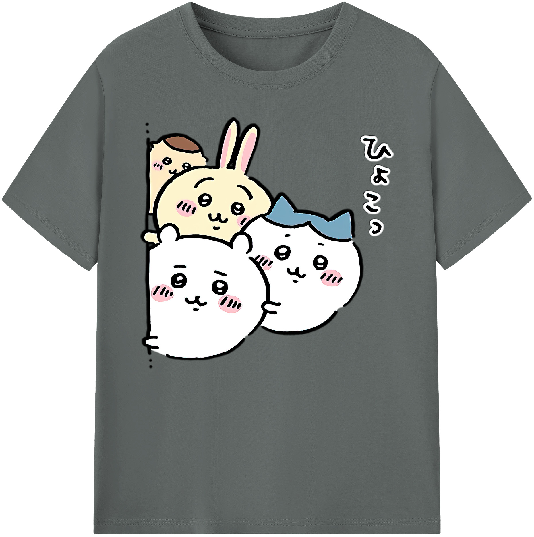 （画像用） ちいかわ ちいかわ Chii-kawa chiikawa 綿100％ メンズ半袖Tシャツ｜肌触りやわらか＆通気性